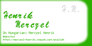henrik merczel business card